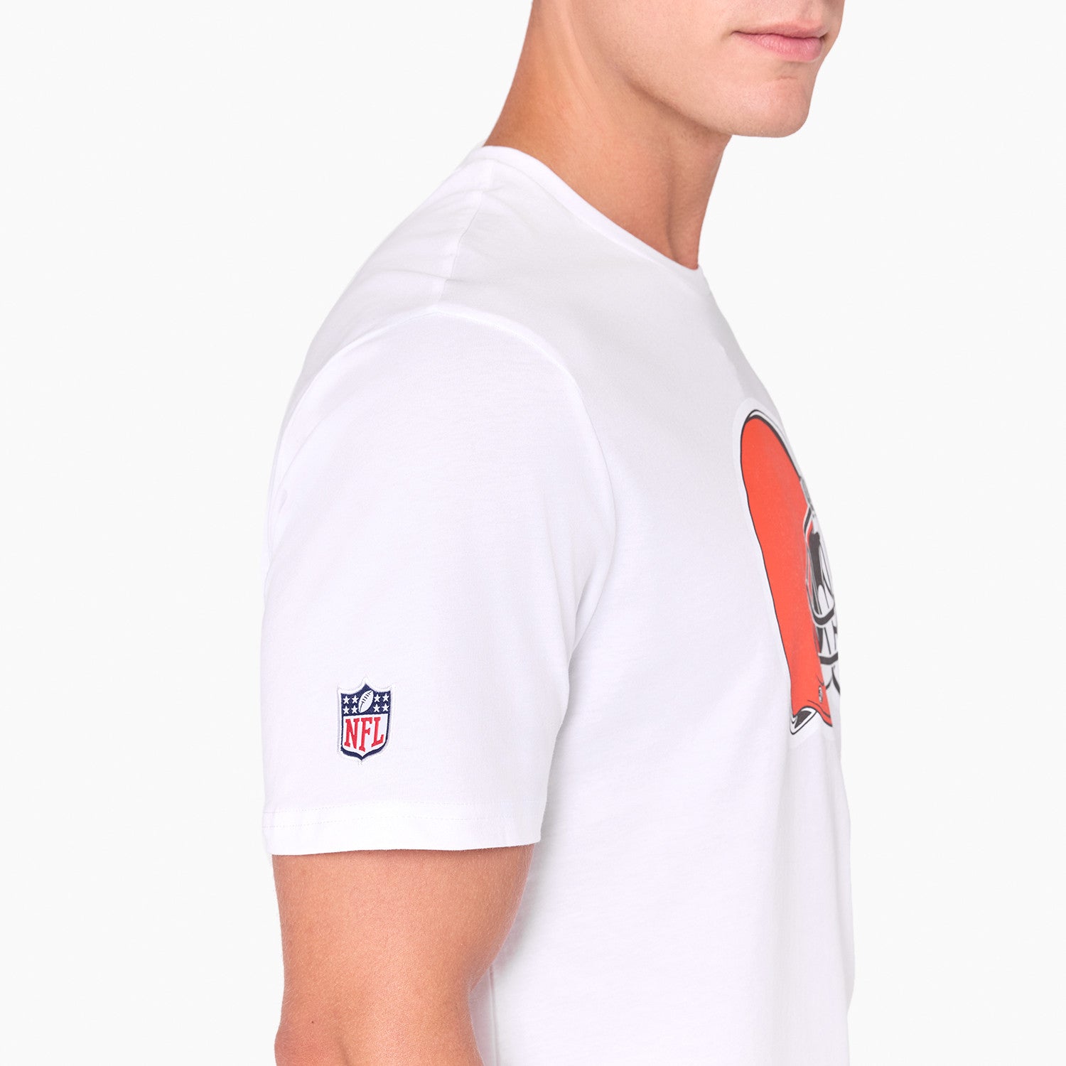 Cleveland Browns Team Logo New Era NFL T-Shirt Weiß