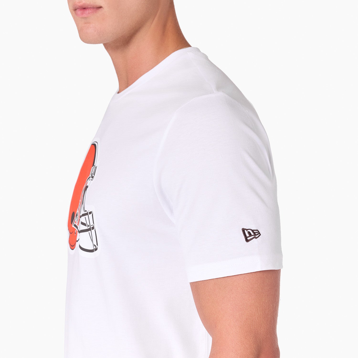 Cleveland Browns Team Logo New Era NFL T-Shirt Weiß