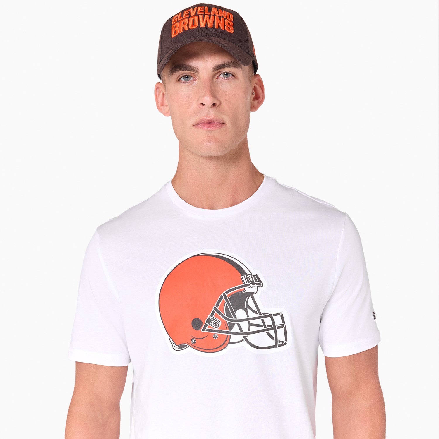 Cleveland Browns Team Logo New Era NFL T-Shirt Weiß