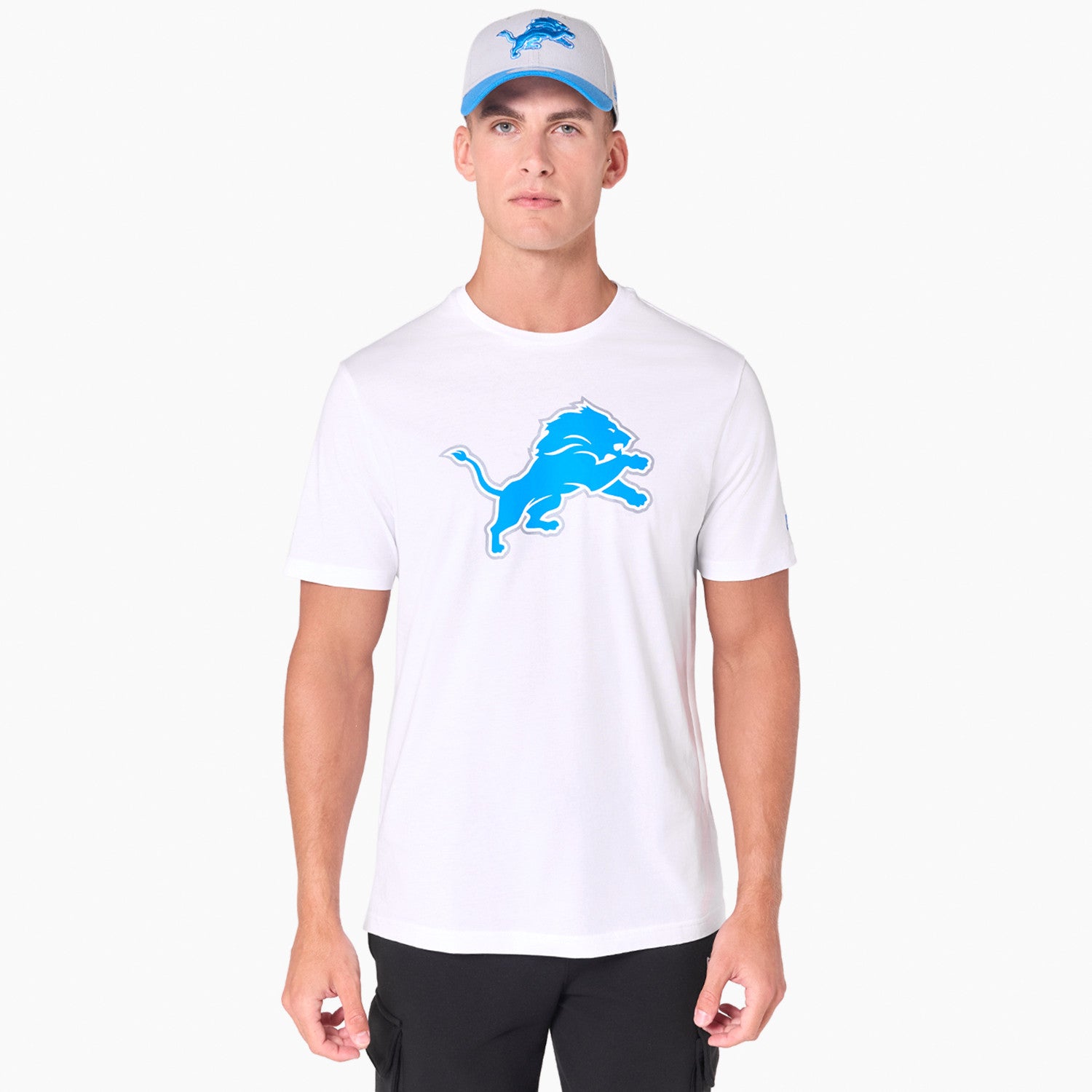 Detroit Lions Team Logo New Era NFL T-Shirt Weiß