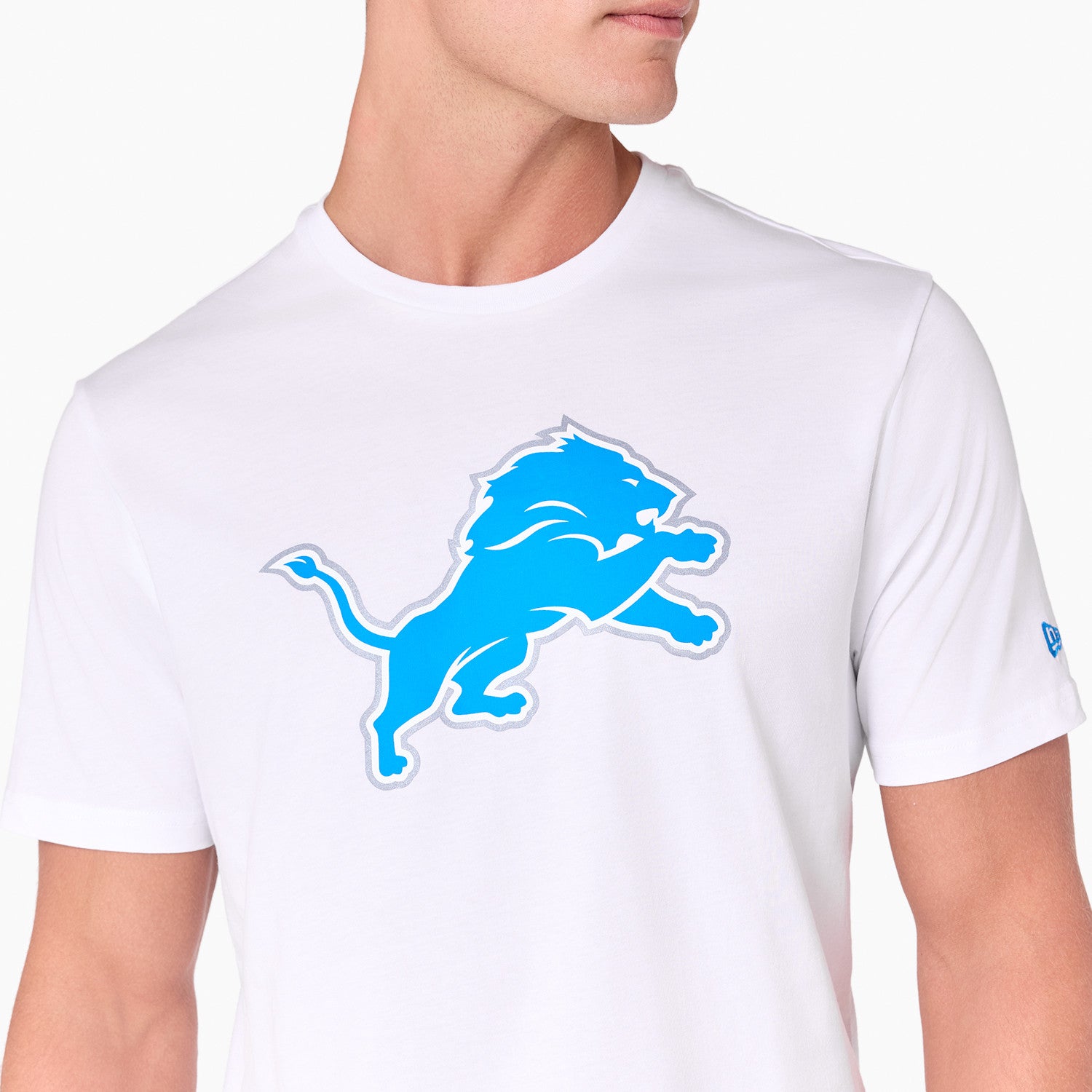 Detroit Lions Team Logo New Era NFL T-Shirt Weiß