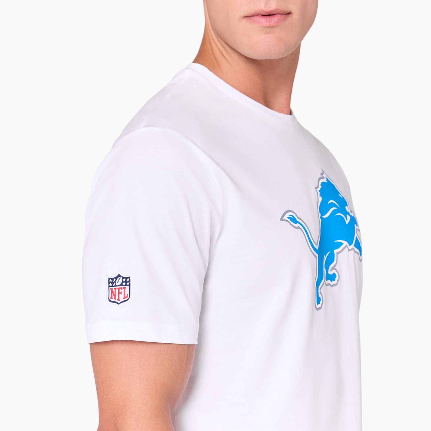 Detroit Lions Team Logo New Era NFL T-Shirt Weiß