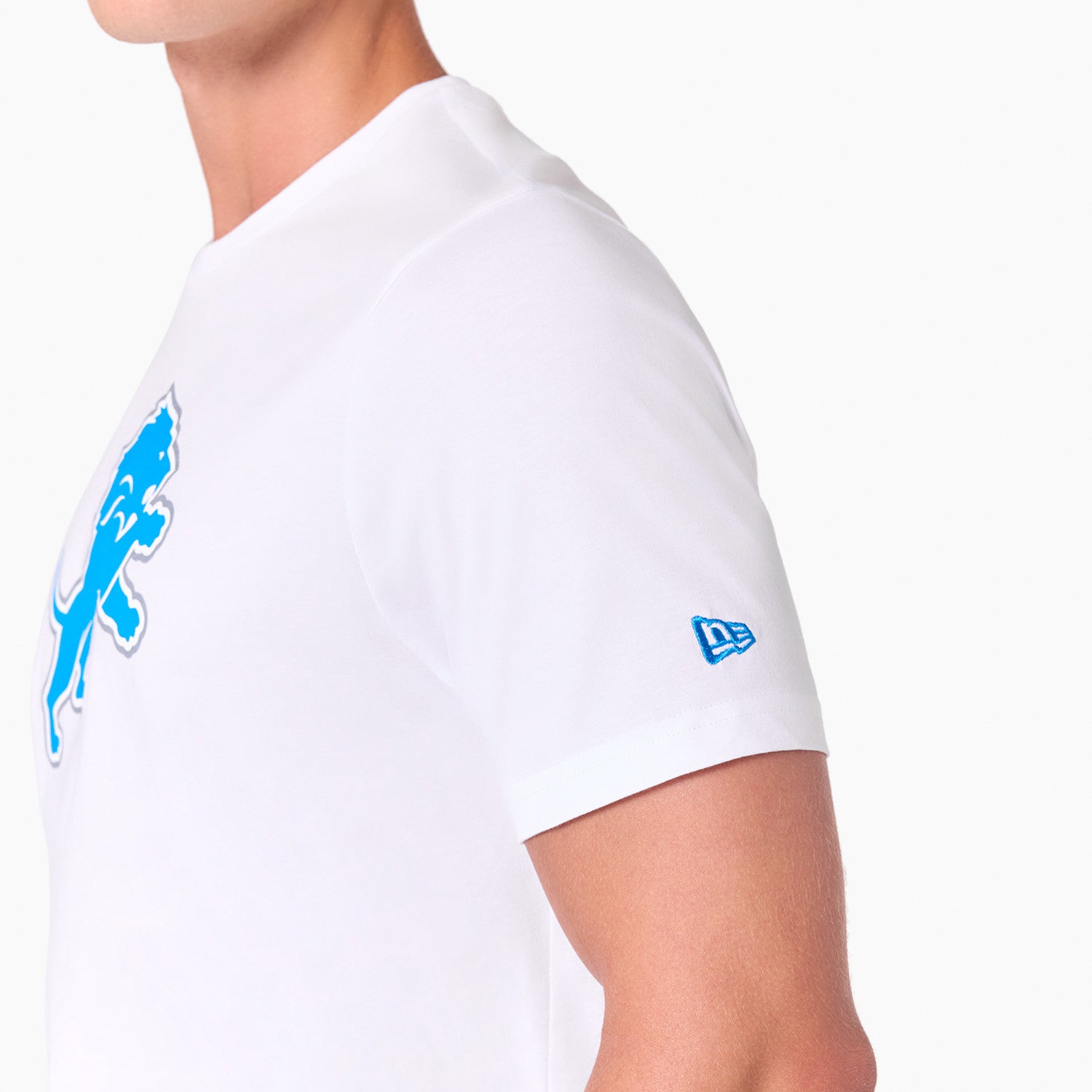 Detroit Lions Team Logo New Era NFL T-Shirt Weiß