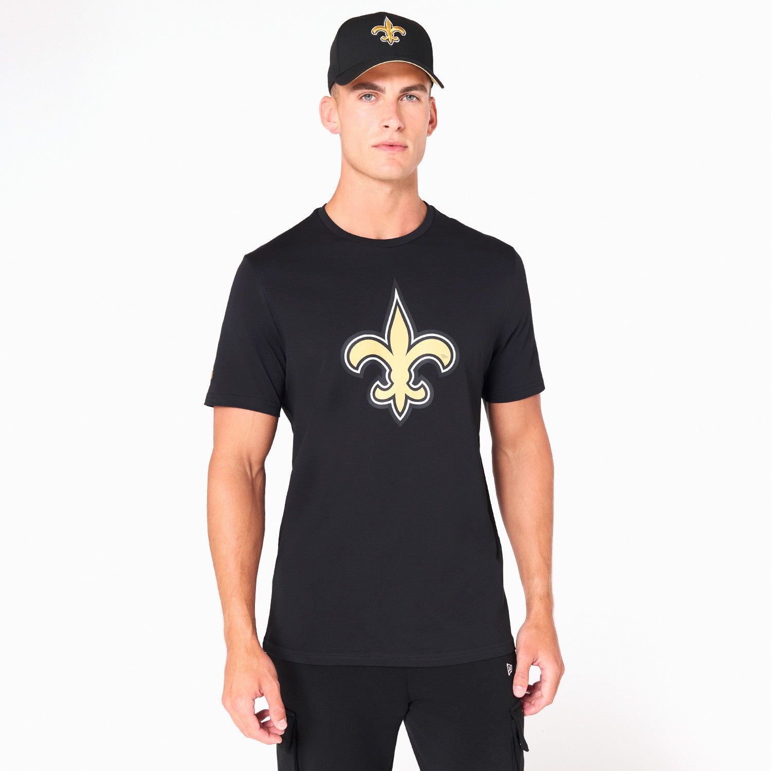 New Orleans Saints Team Logo New Era NFL T-Shirt Schwarz