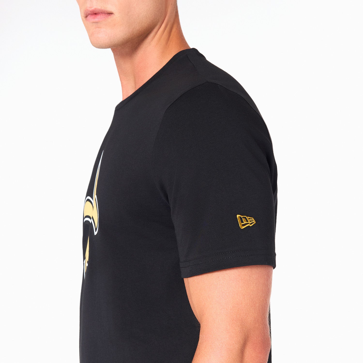 New Orleans Saints Team Logo New Era NFL T-Shirt Schwarz