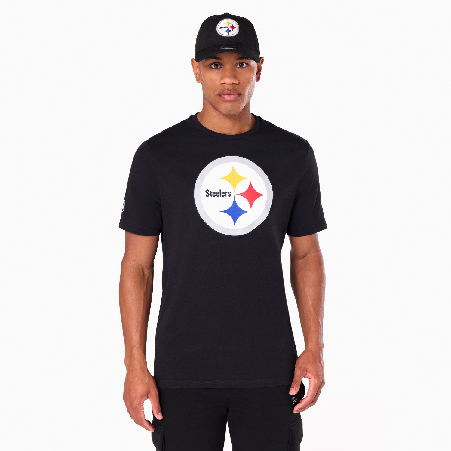 Pittsburgh Steelers Team Logo New Era NFL T-Shirt Schwarz