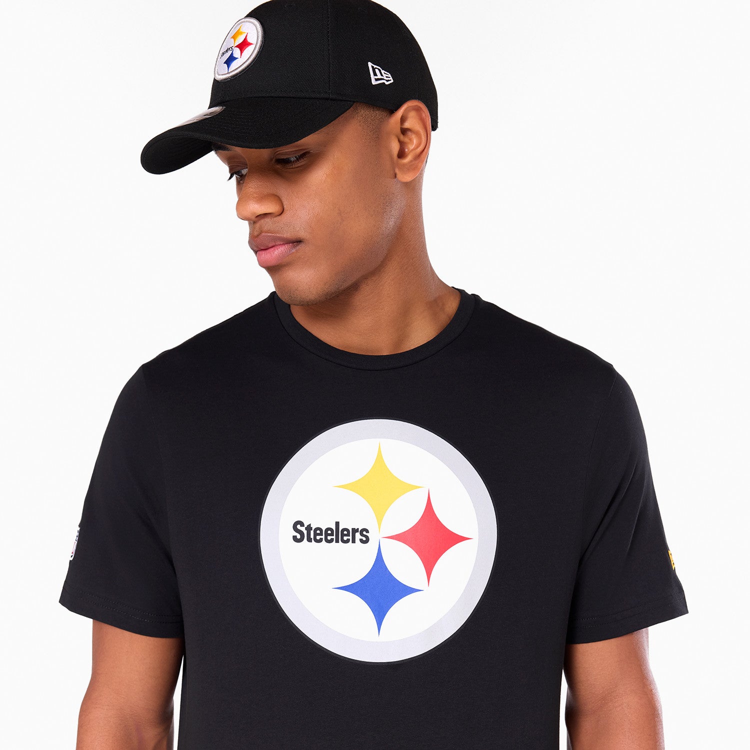 Pittsburgh Steelers Team Logo New Era NFL T-Shirt Schwarz
