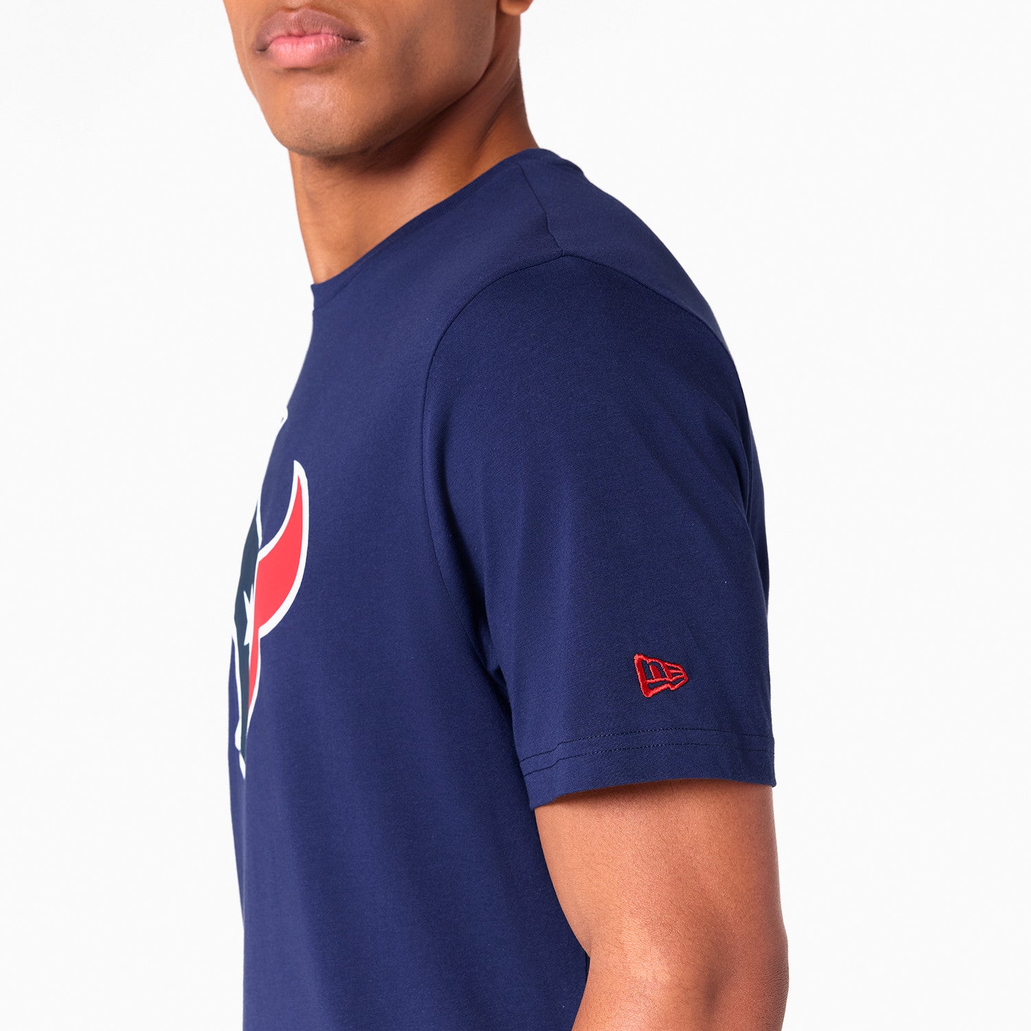 Houston Texas Team Logo New Era NFL T-Shirt Navy Blau