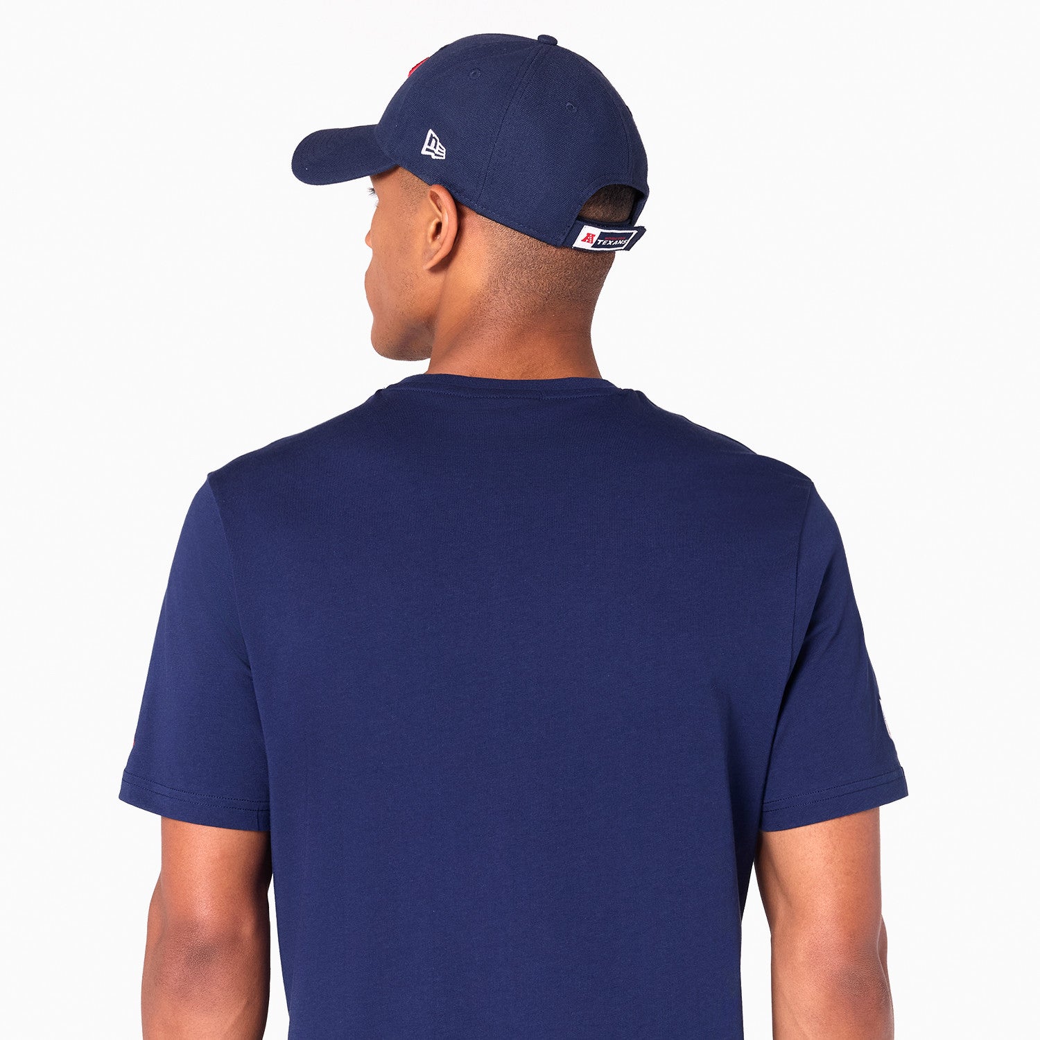 Houston Texas Team Logo New Era NFL T-Shirt Navy Blau