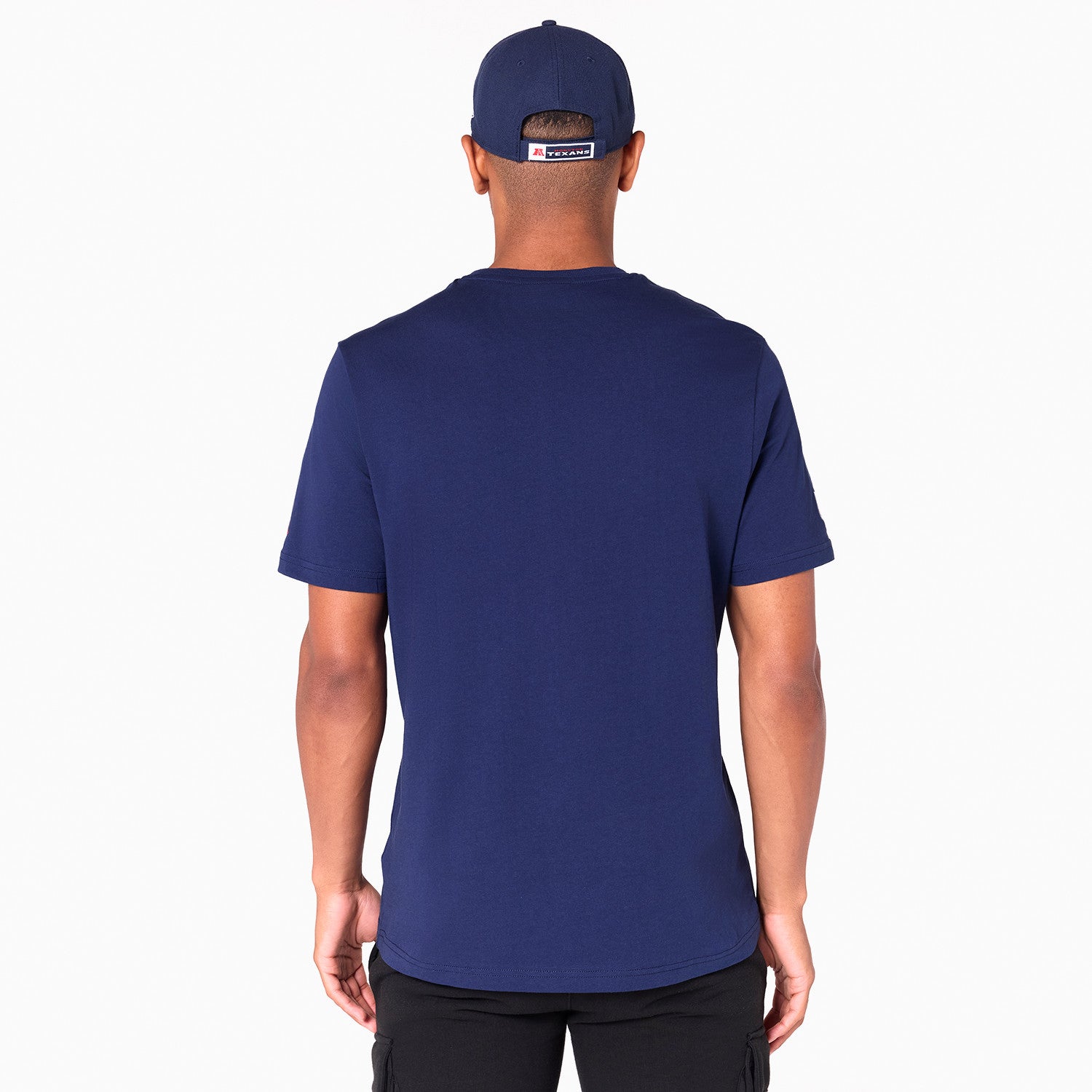 Houston Texas Team Logo New Era NFL T-Shirt Navy Blau