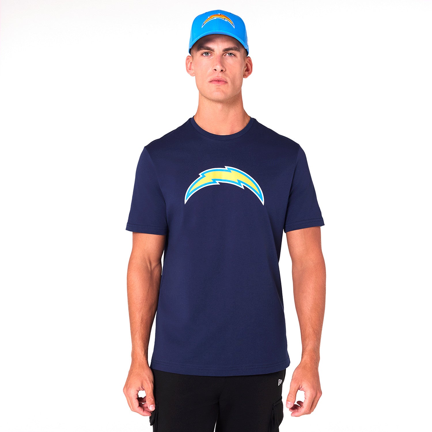 Los Angeles Chargers Team Logo New Era NFL T-Shirt Navy Blau