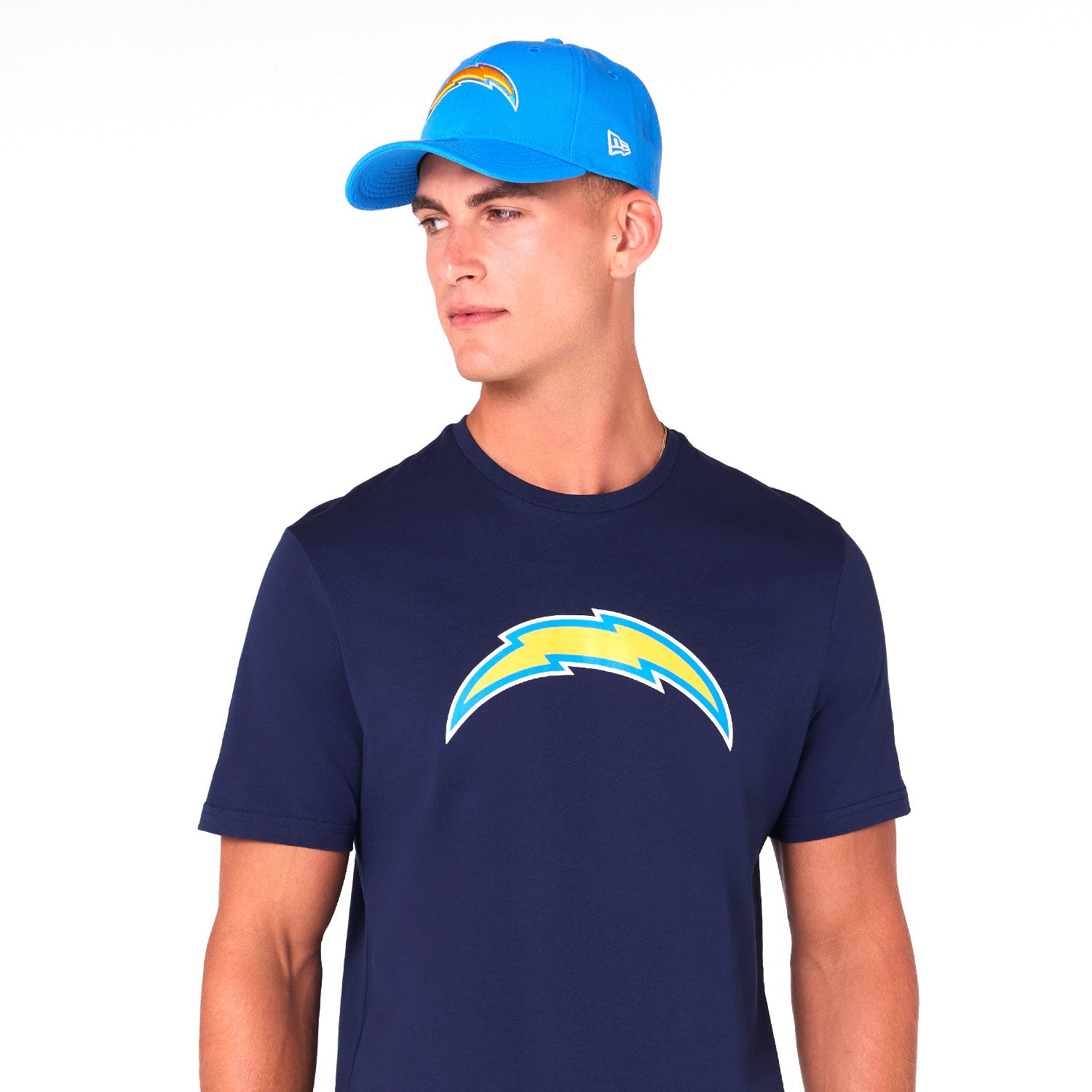 Los Angeles Chargers Team Logo New Era NFL T-Shirt Navy Blau