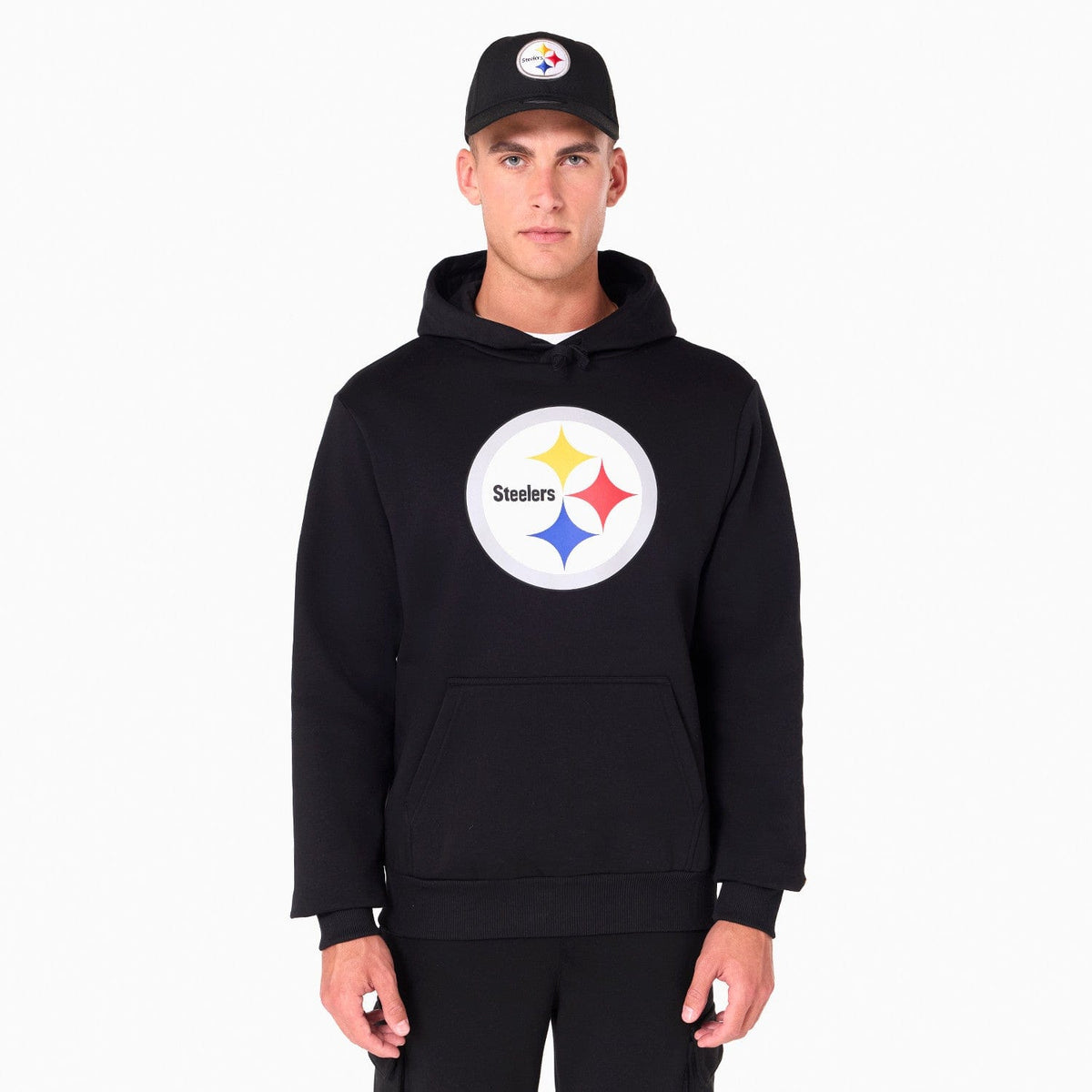 Pittsburgh Steelers Logo Hoodie NFL New Era Schwarz - STADIUMDREAMS