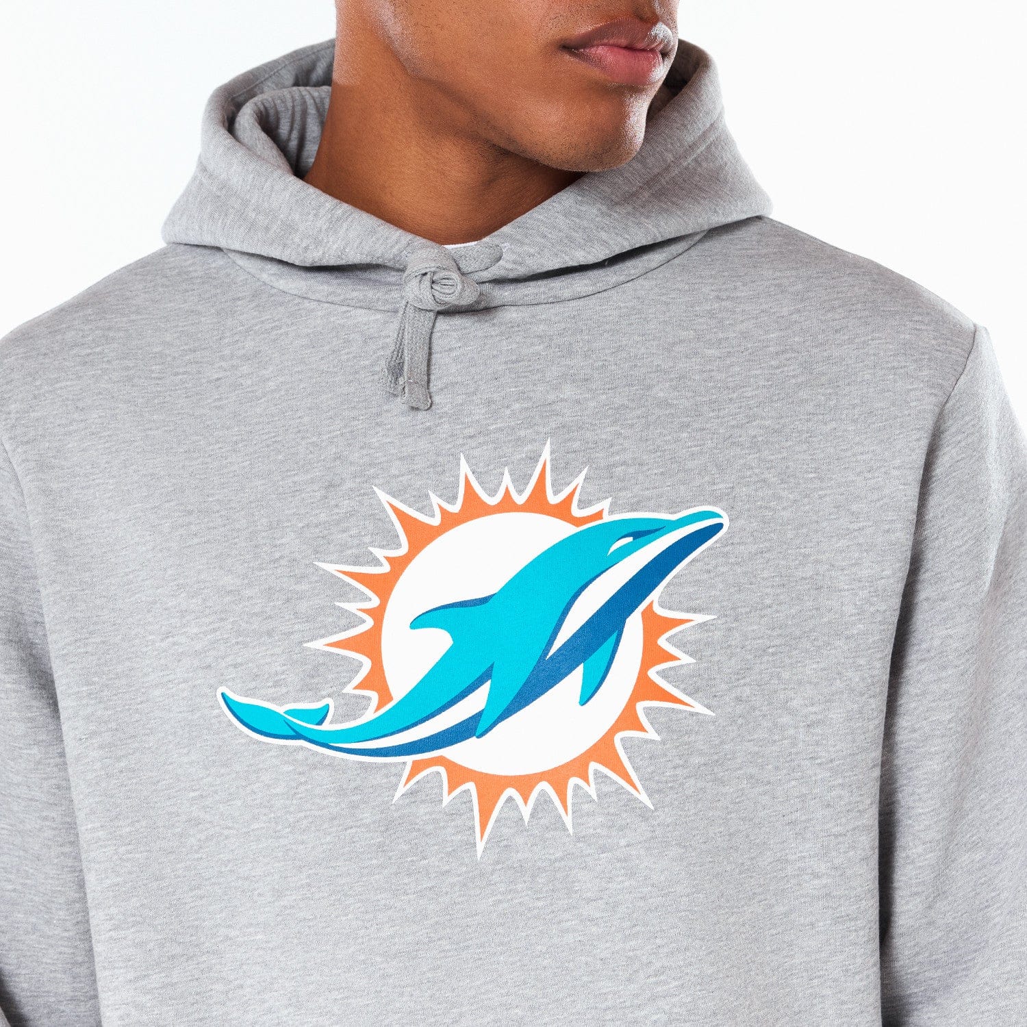 Miami Dolphins Logo Hoodie NFL New Era Grau - STADIUMDREAMS