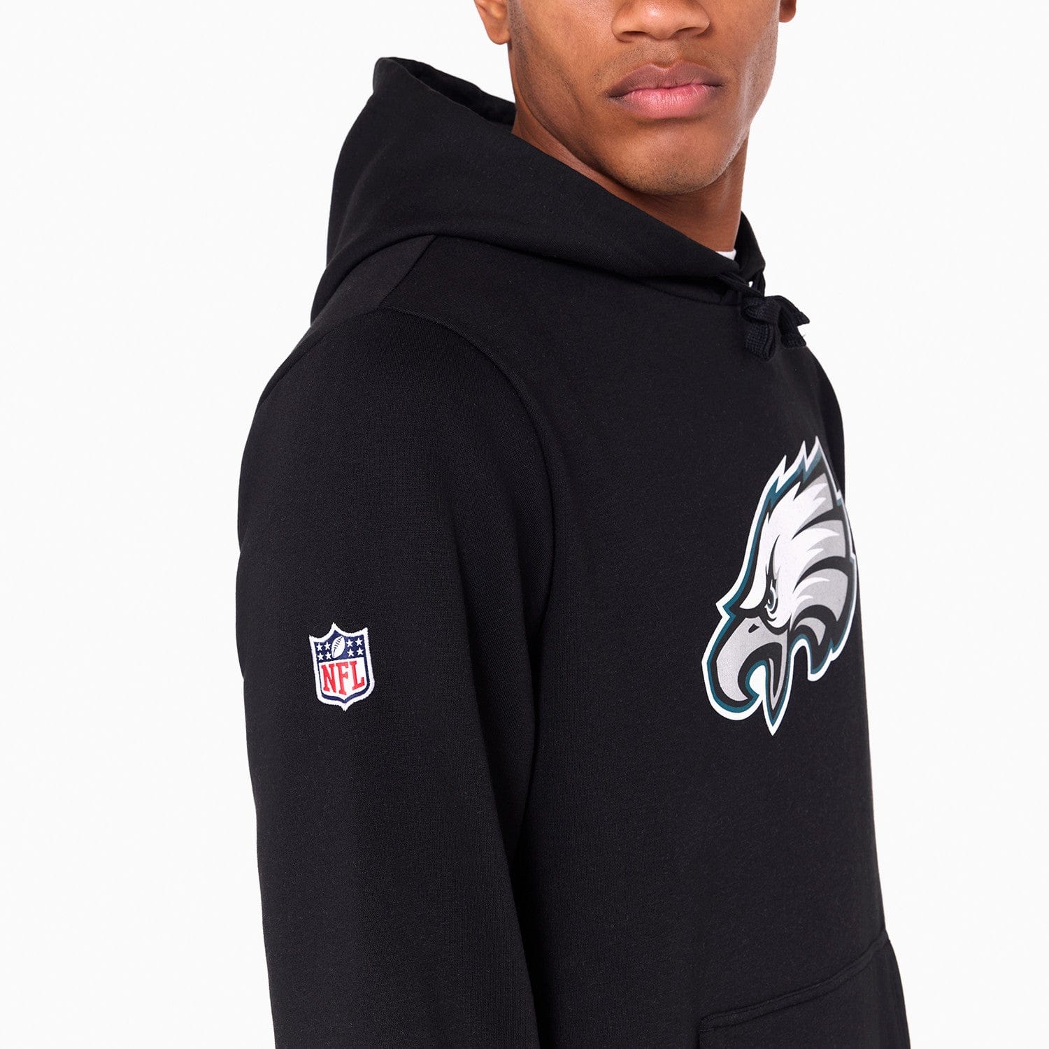 Philadelphia Eagles Logo Hoodie NFL New Era Schwarz - STADIUMDREAMS