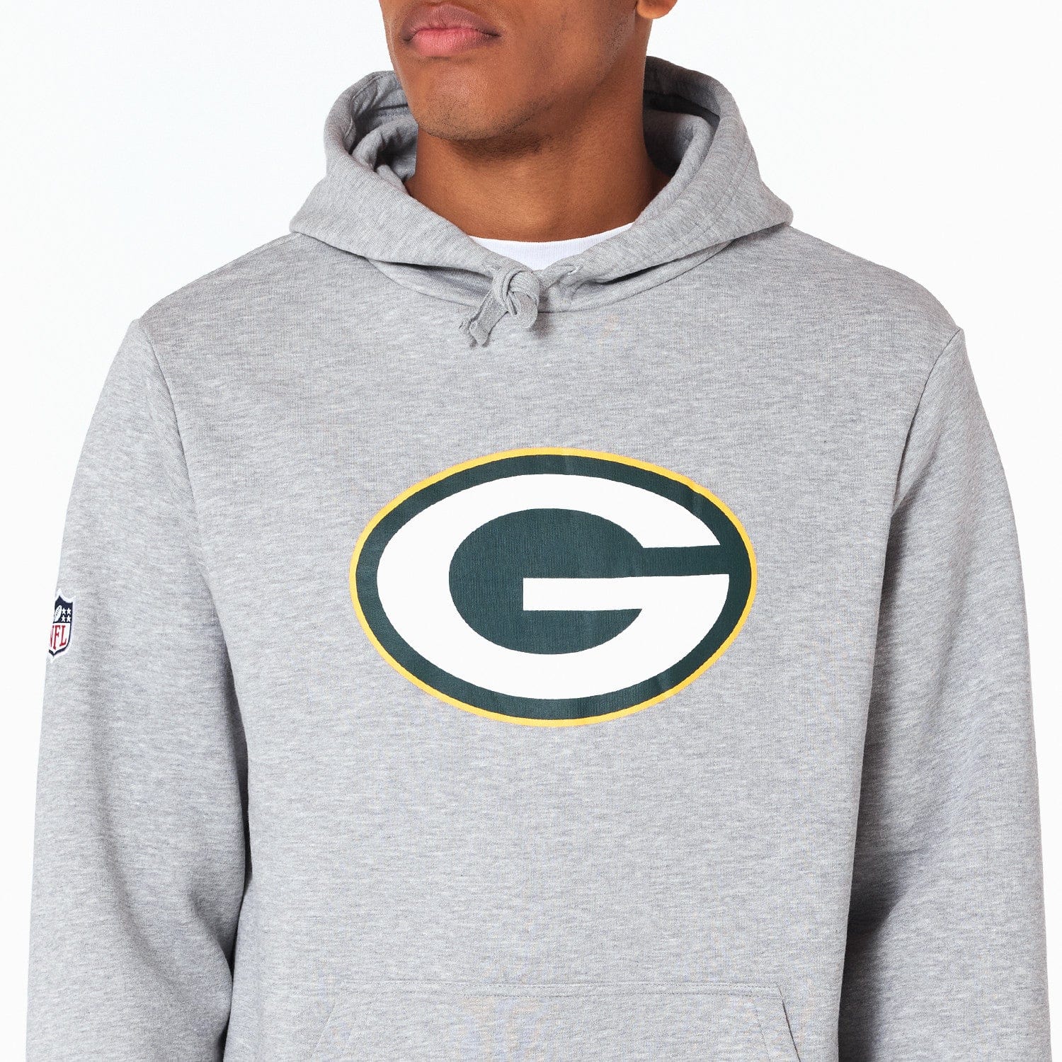 Green Bay Packers Logo Hoodie NFL New Era Grau - STADIUMDREAMS