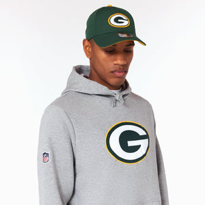 Green Bay Packers Logo Hoodie NFL New Era Grau - STADIUMDREAMS