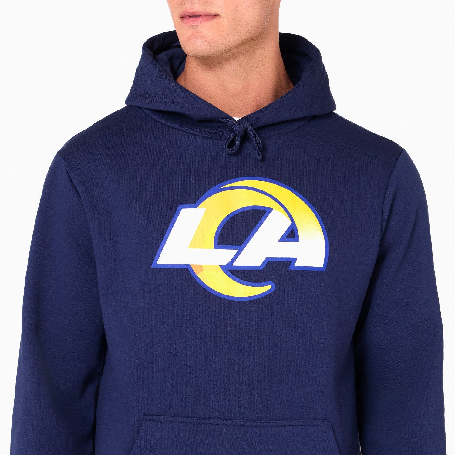 Los Angeles Rams Logo Hoodie NFL New Era Navy - STADIUMDREAMS