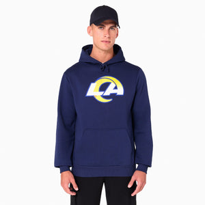 Los Angeles Rams Logo Hoodie NFL New Era Navy - STADIUMDREAMS