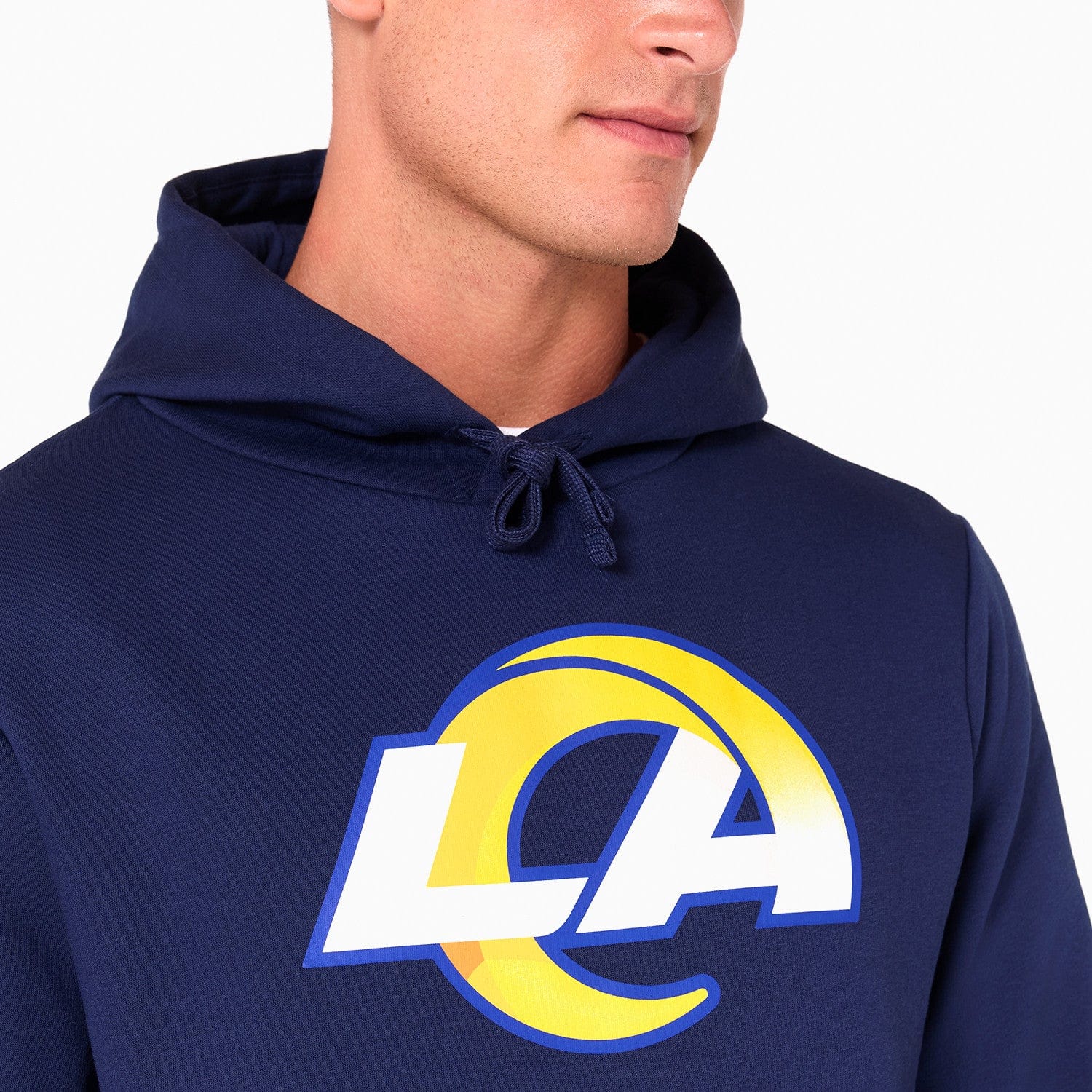 Los Angeles Rams Logo Hoodie NFL New Era Navy - STADIUMDREAMS