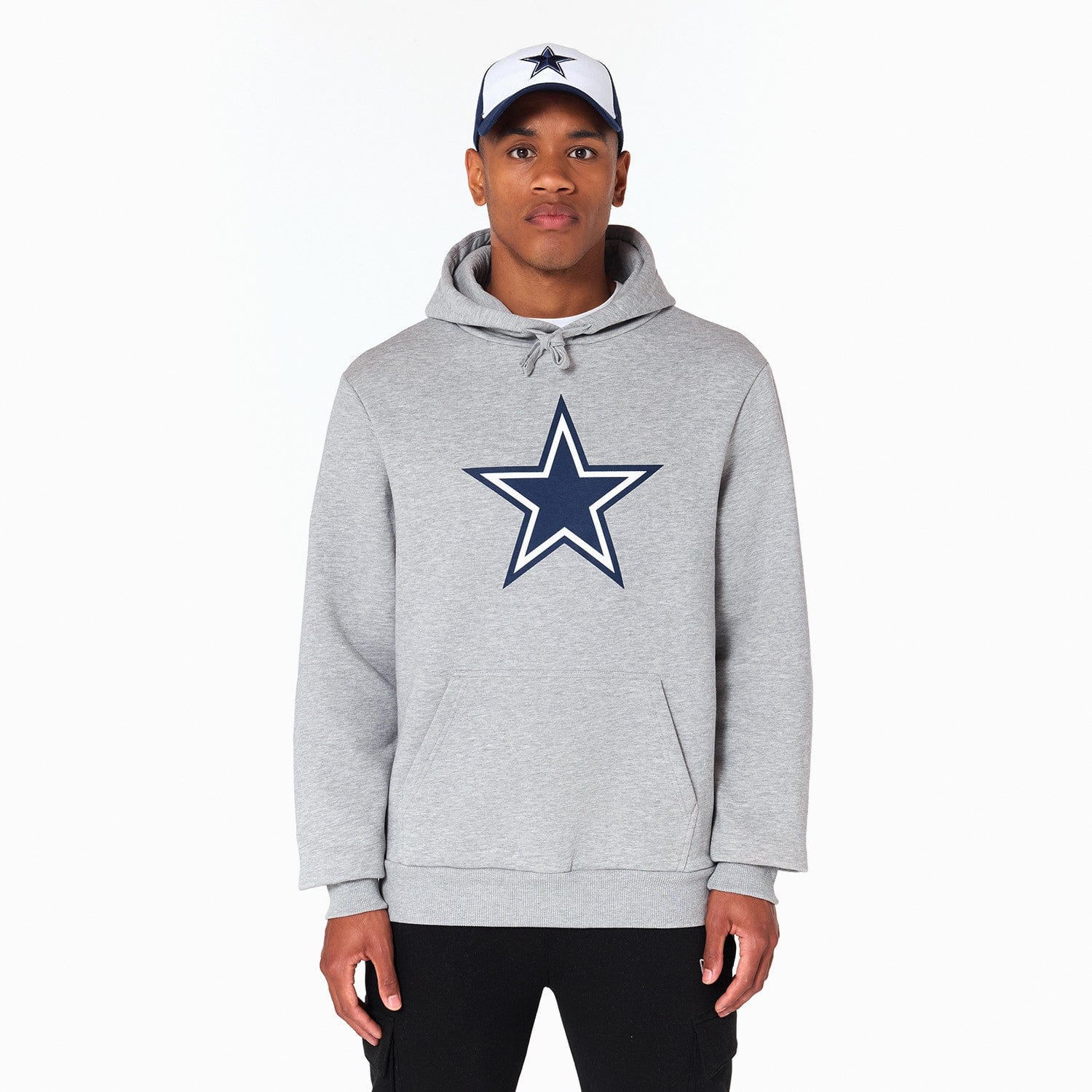 Dallas Cowboys Logo Hoodie NFL New Era Grau - STADIUMDREAMS