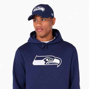 Seattle Seahawks Logo Hoodie NFL New Era Navy - STADIUMDREAMS