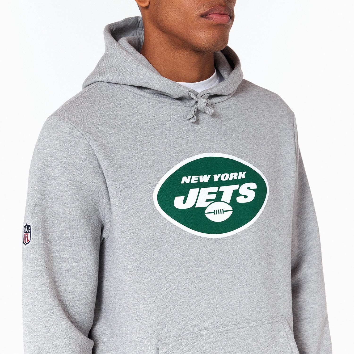 New York Jets Logo Hoodie NFL New Era Grau - STADIUMDREAMS