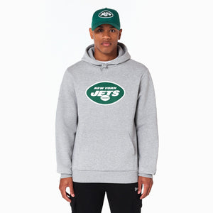 New York Jets Logo Hoodie NFL New Era Grau - STADIUMDREAMS