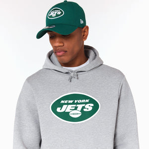 New York Jets Logo Hoodie NFL New Era Grau - STADIUMDREAMS