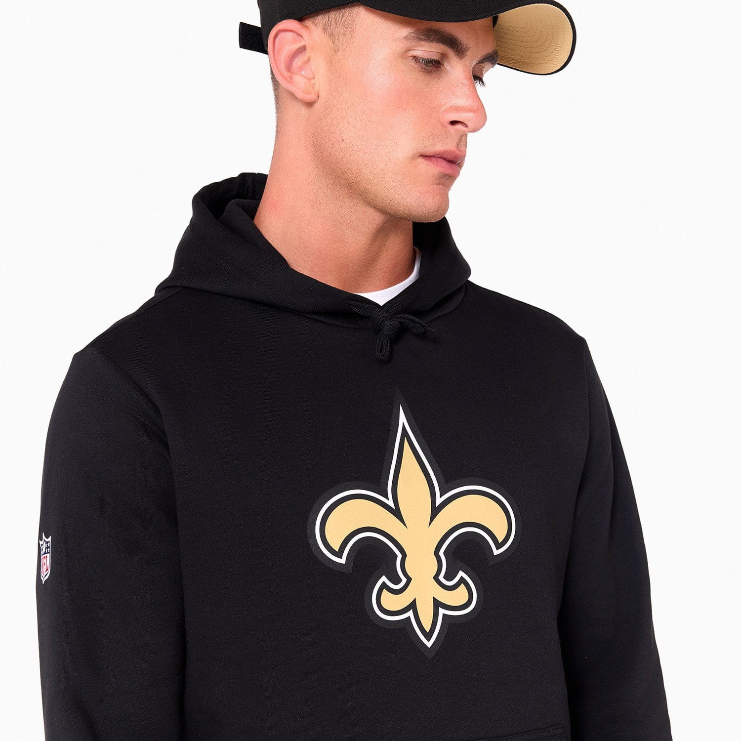 New Orleans Saints Logo Hoodie NFL New Era Schwarz - STADIUMDREAMS