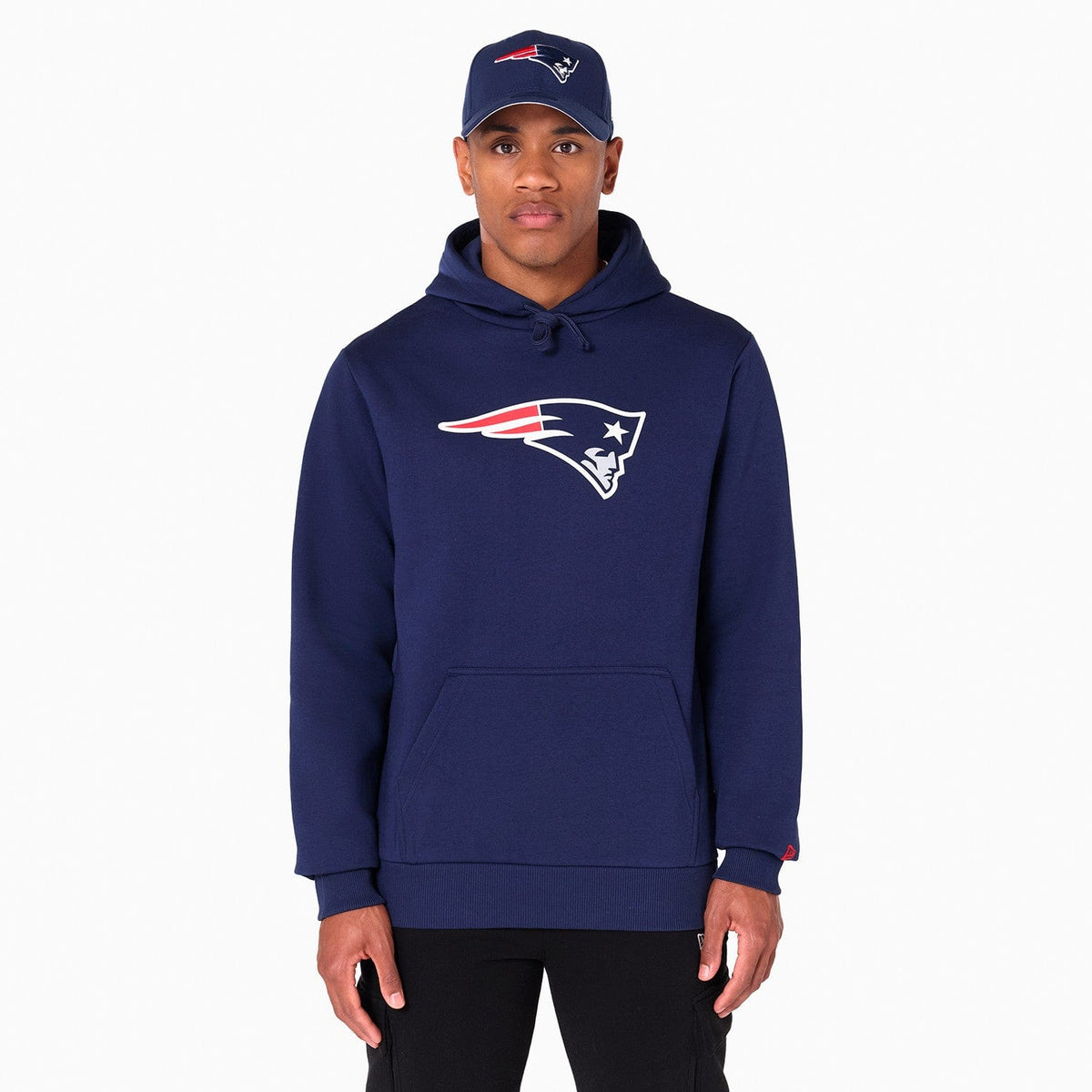 New England Patriots Logo Hoodie NFL New Era Navy - STADIUMDREAMS