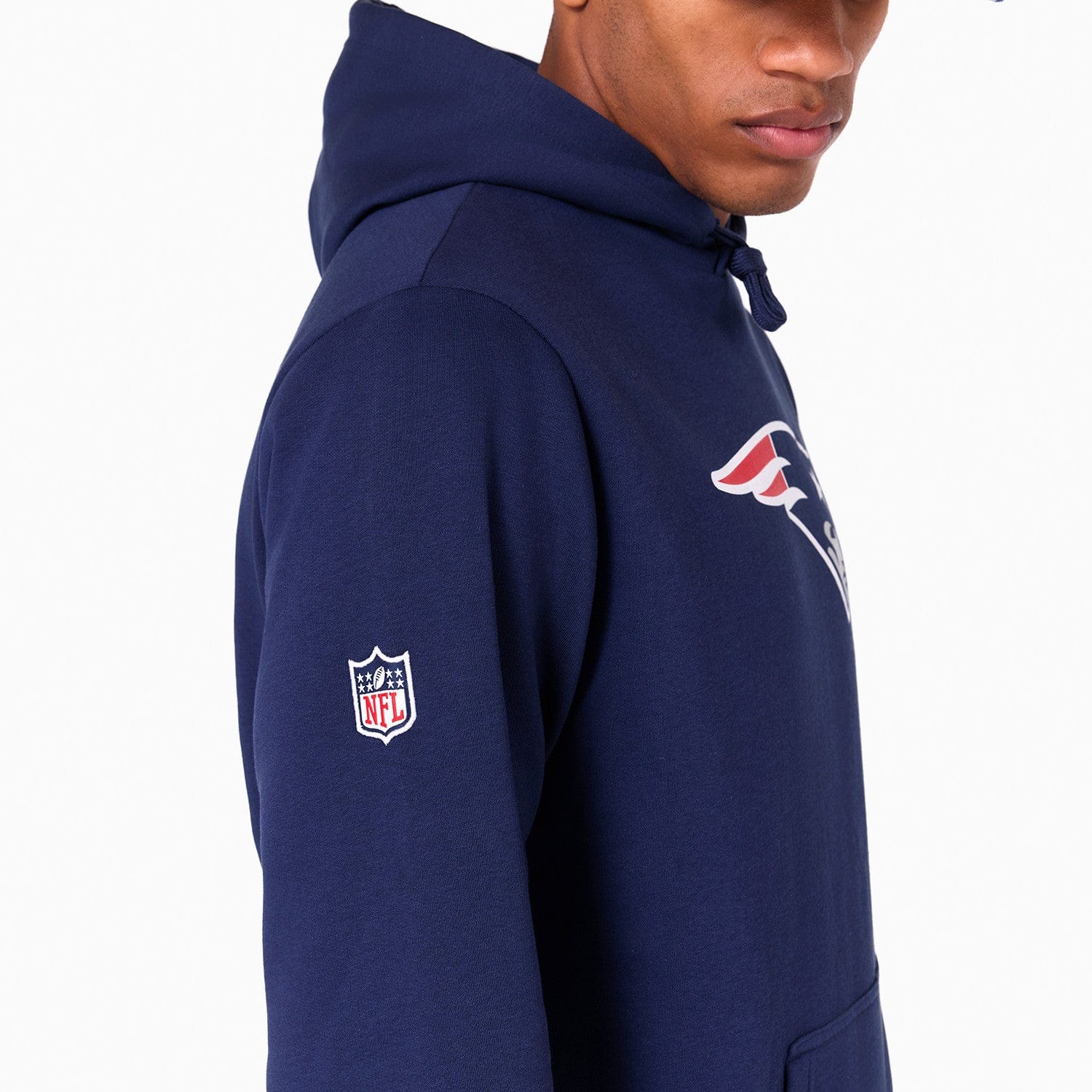 New England Patriots Logo Hoodie NFL New Era Navy - STADIUMDREAMS