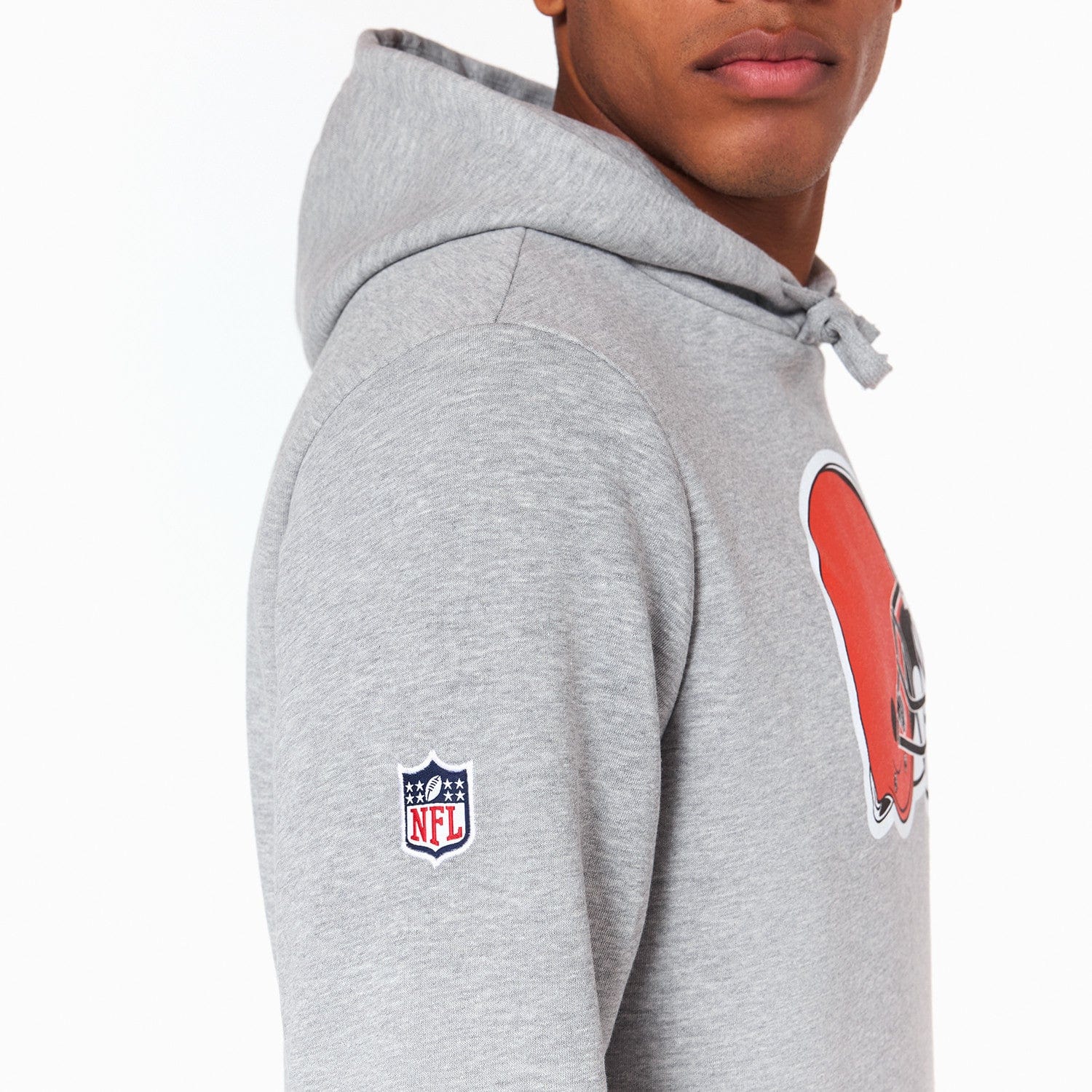 Cleveland Browns Logo Hoodie NFL New Era Grau - STADIUMDREAMS