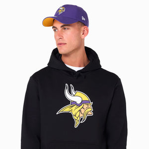 Minnesota Vikings Logo Hoodie NFL New Era Schwarz - STADIUMDREAMS