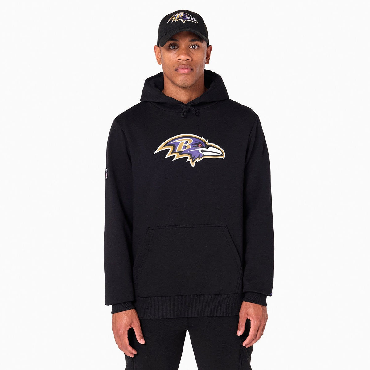 Baltimore Ravens Logo Hoodie NFL New Era Schwarz - STADIUMDREAMS