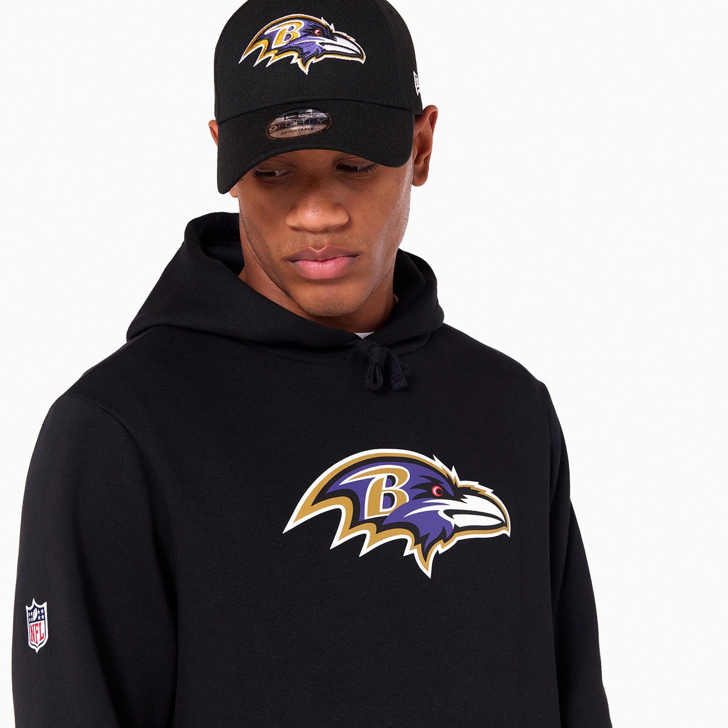 Baltimore Ravens Logo Hoodie NFL New Era Schwarz - STADIUMDREAMS