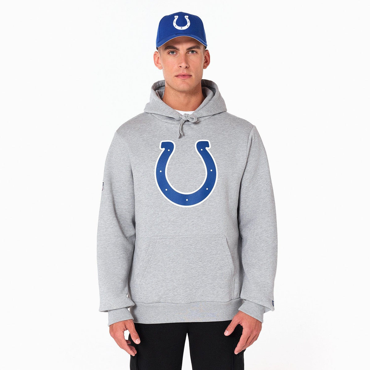 Indianapolis Colts Logo Hoodie NFL New Era Grau - STADIUMDREAMS