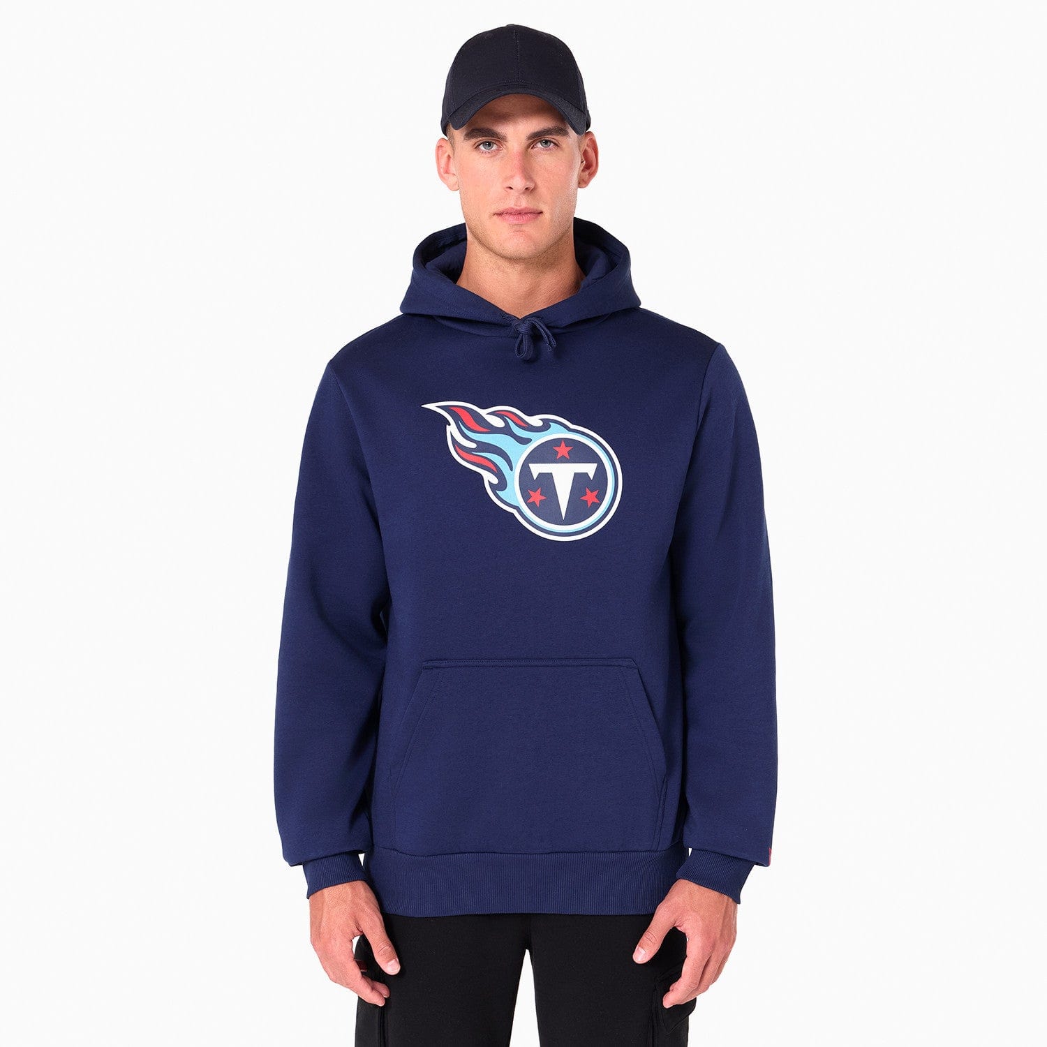 Tennessee Titans Logo Hoodie NFL New Era Navy - STADIUMDREAMS