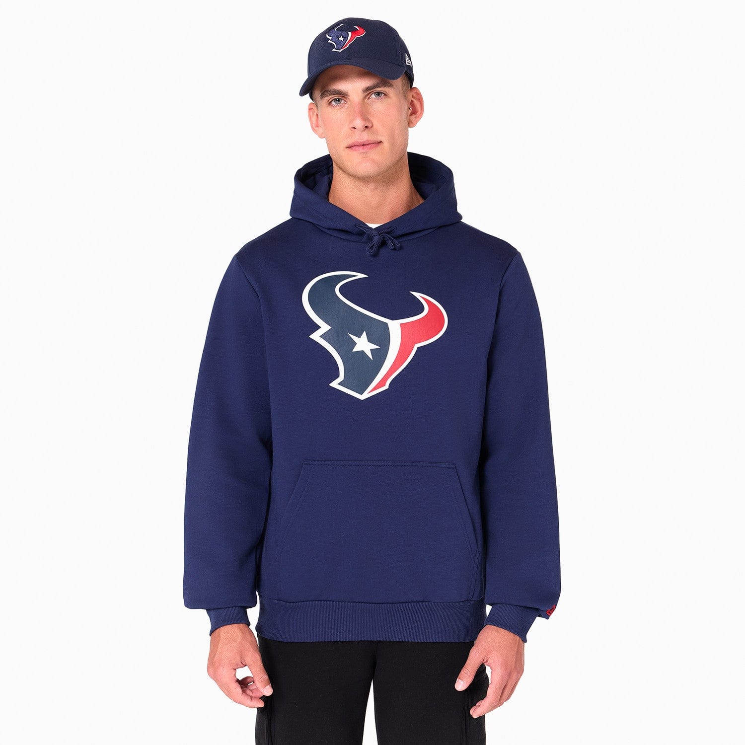 Houston Texans Logo Hoodie NFL New Era Navy - STADIUMDREAMS