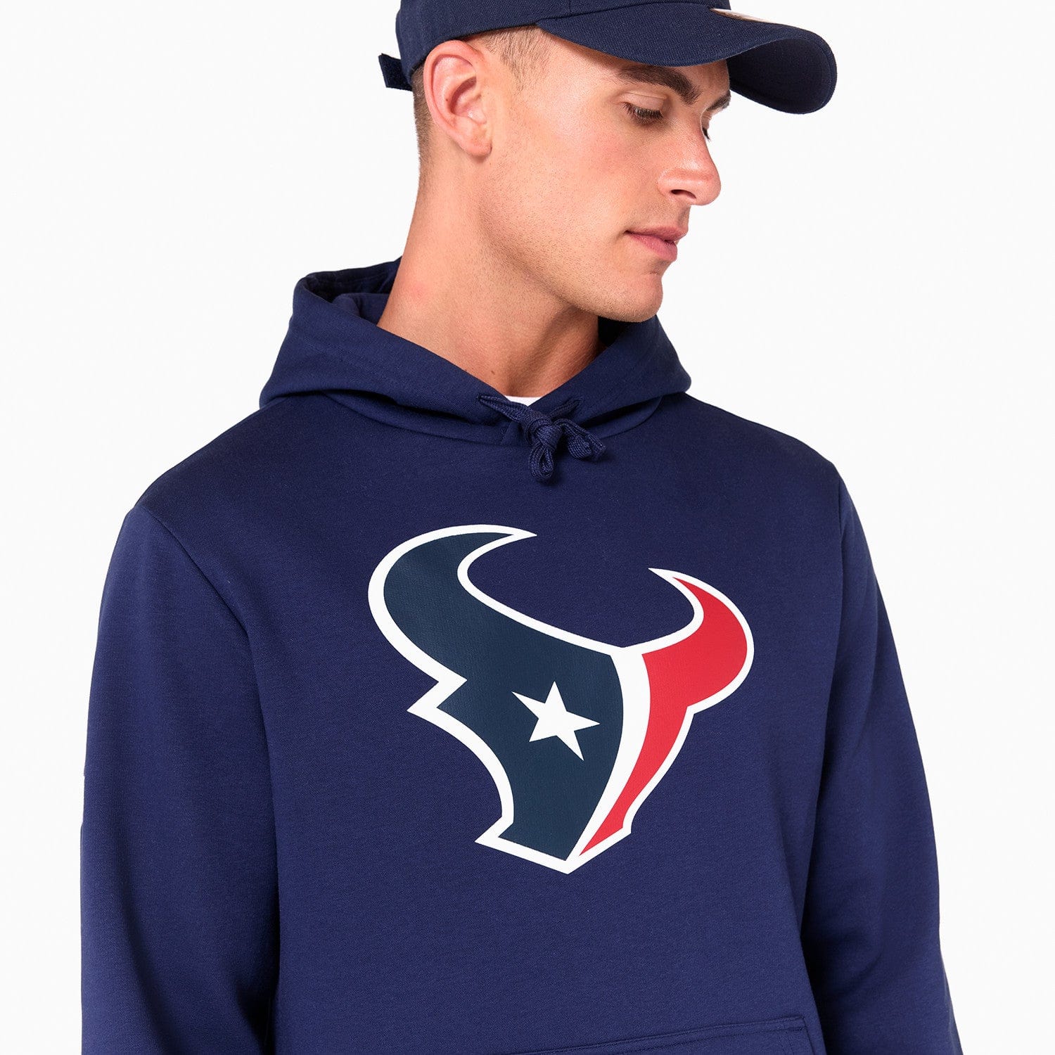 Houston Texans Logo Hoodie NFL New Era Navy - STADIUMDREAMS