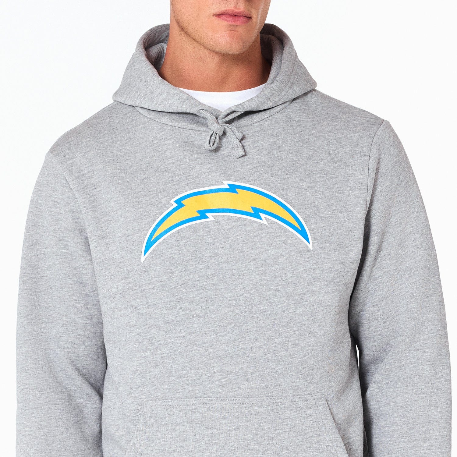 Los Angeles Chargers Logo Hoodie NFL New Era Grau - STADIUMDREAMS