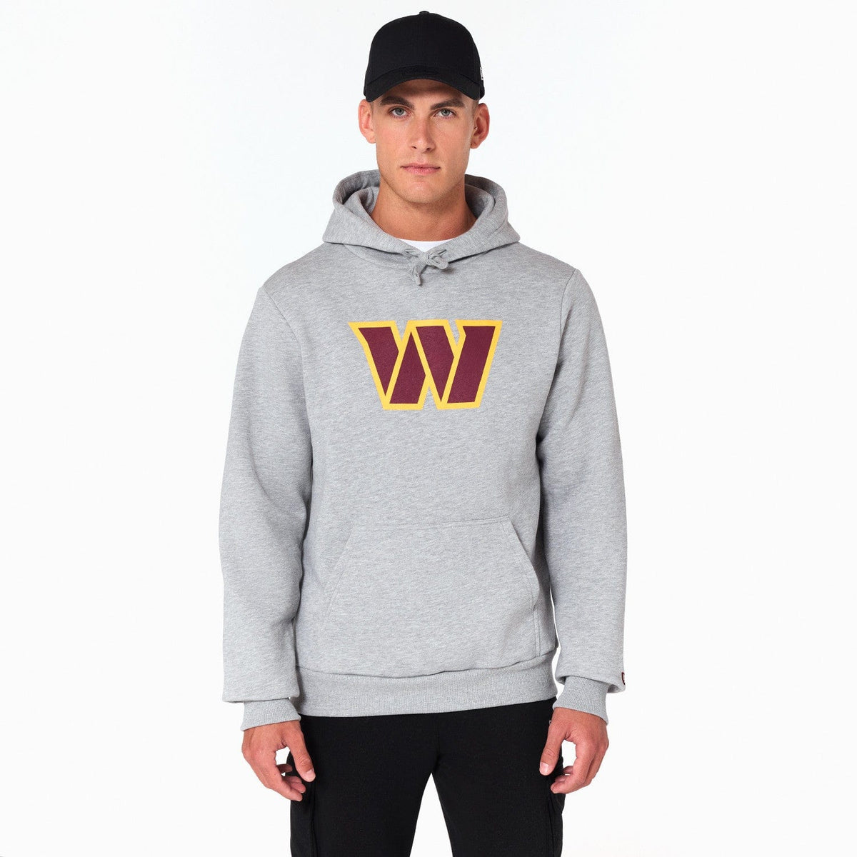 Washington Commanders Logo Hoodie NFL New Era Grau - STADIUMDREAMS