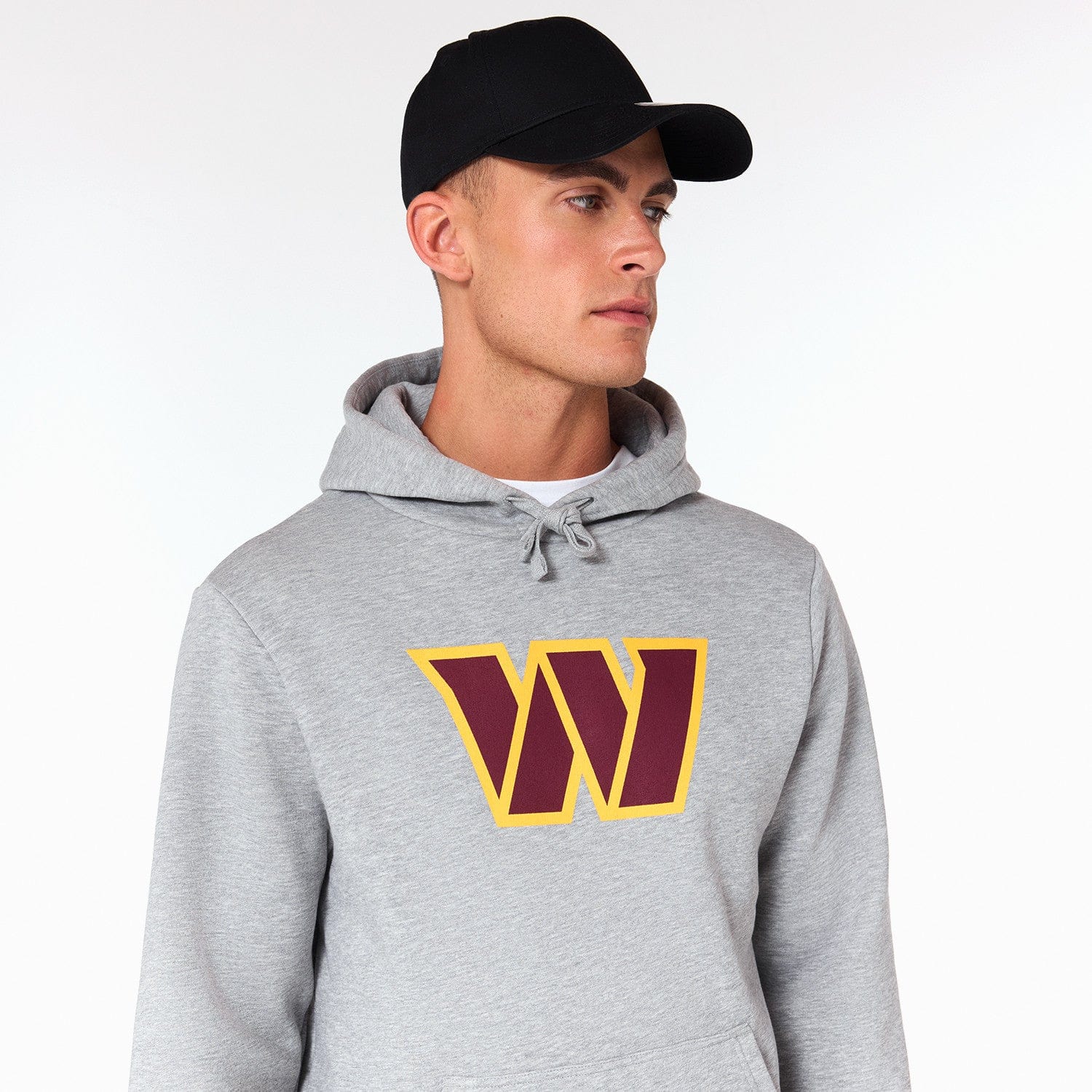 Washington Commanders Logo Hoodie NFL New Era Grau - STADIUMDREAMS