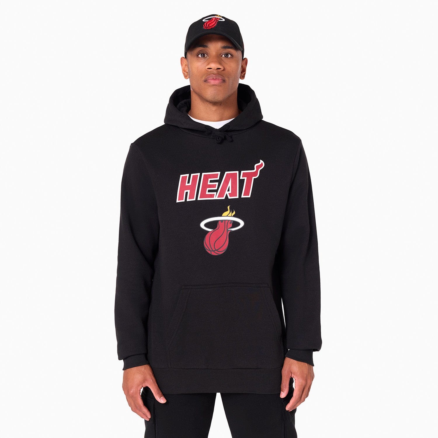 Miami Heat Logo Hoodie NBA New Era Schwarz - STADIUMDREAMS