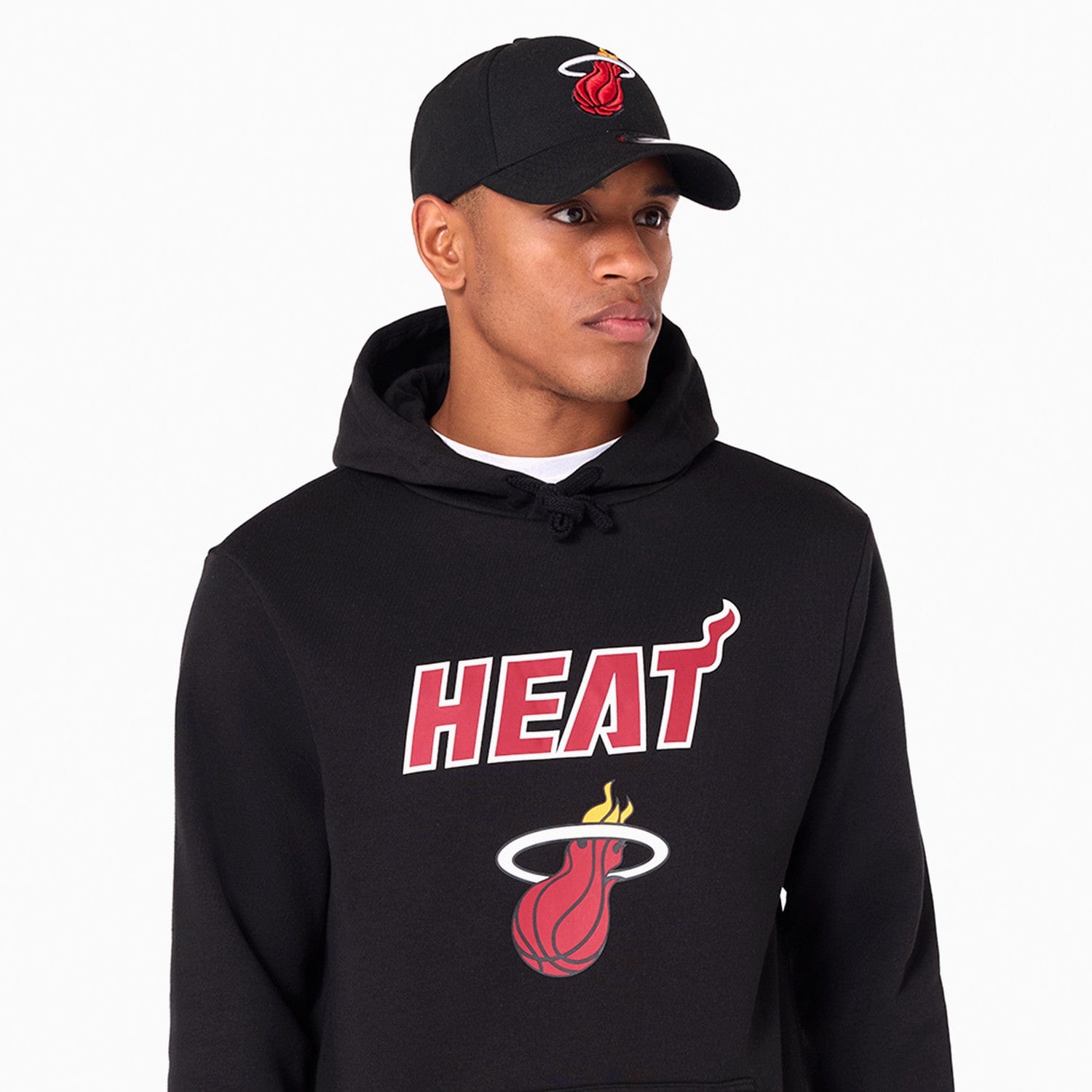 Miami Heat Logo Hoodie NBA New Era Schwarz - STADIUMDREAMS