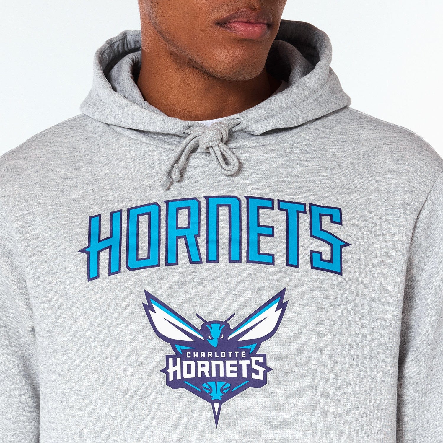 Charlotte Hornets Logo Hoodie NBA New Era Grau - STADIUMDREAMS