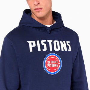 Detroit Pistons Logo Hoodie NBA New Era Navy - STADIUMDREAMS