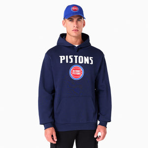 Detroit Pistons Logo Hoodie NBA New Era Navy - STADIUMDREAMS