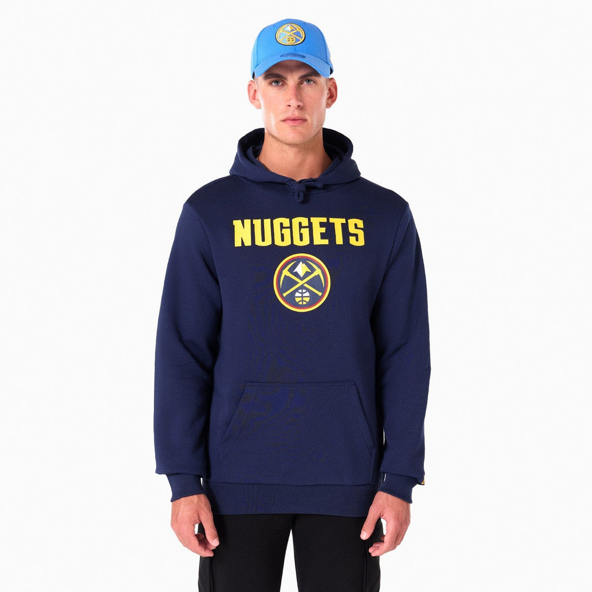 Denver Nuggets Logo Hoodie NBA New Era Navy - STADIUMDREAMS