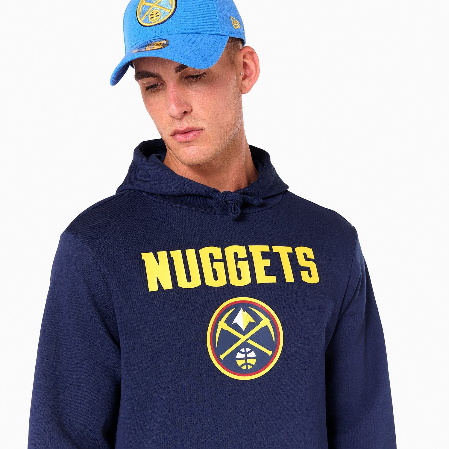 Denver Nuggets Logo Hoodie NBA New Era Navy - STADIUMDREAMS